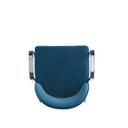 Fauteuil de salle à manger rembourré en similicuir et velours