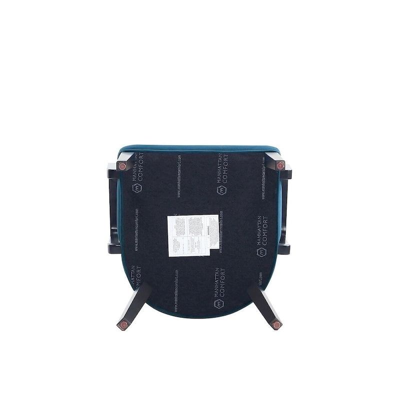 Fauteuil de salle à manger rembourré en similicuir et velours