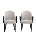 Fauteuil de salle à manger rembourré en similicuir et velours
