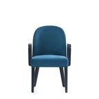 Fauteuil de salle à manger rembourré en similicuir et velours