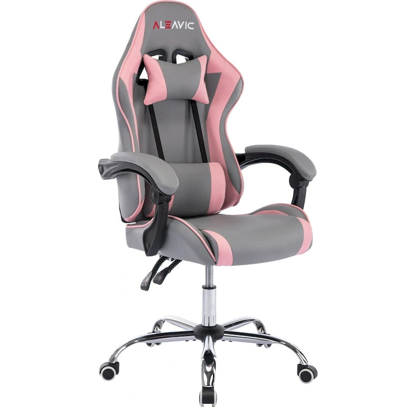 Sedia da gaming regolabile con schienale alto, poggiatesta e supporto lombare