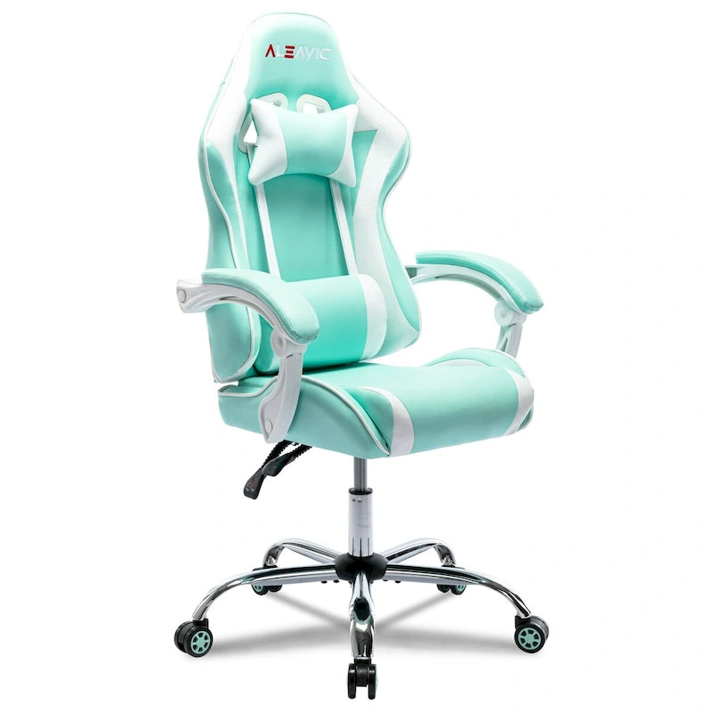 Sedia da gaming regolabile con schienale alto, poggiatesta e supporto lombare