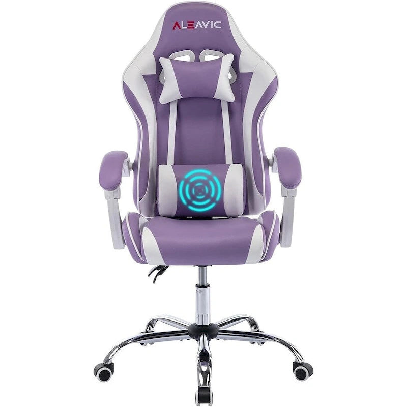 Sedia da gaming regolabile con schienale alto, poggiatesta e supporto lombare