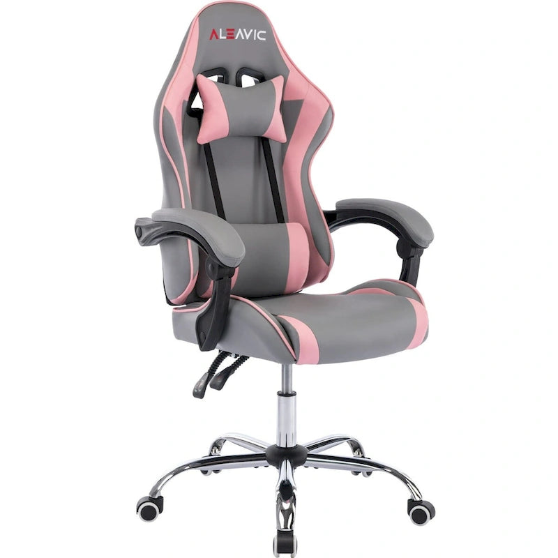 Sedia da gaming regolabile con schienale alto, poggiatesta e supporto lombare