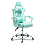 Sedia da gaming regolabile con schienale alto, poggiatesta e supporto lombare