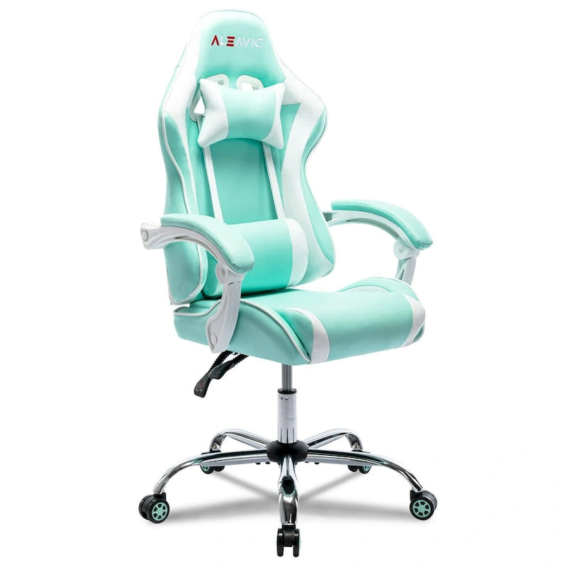 Sedia da gaming regolabile con schienale alto, poggiatesta e supporto lombare