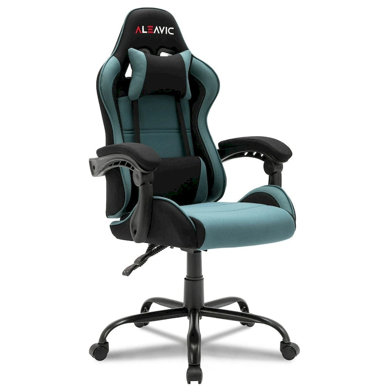 Sedia da gaming regolabile con schienale alto, poggiatesta e supporto lombare