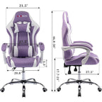 Sedia da gaming regolabile con schienale alto, poggiatesta e supporto lombare