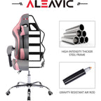 Sedia da gaming regolabile con schienale alto, poggiatesta e supporto lombare
