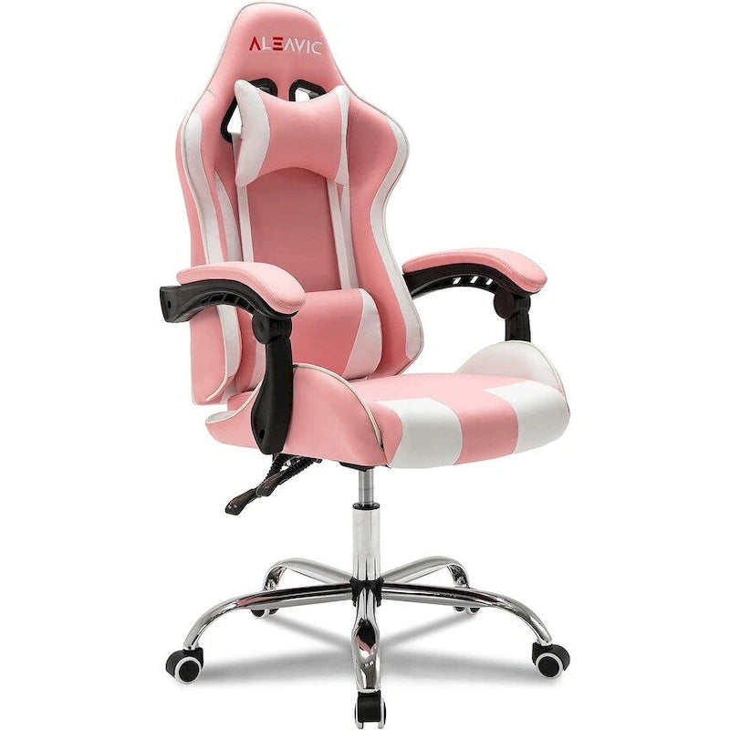 Sedia da gaming regolabile con schienale alto, poggiatesta e supporto lombare